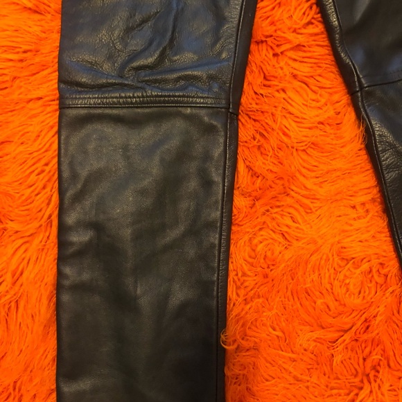 Men’s Black Leather pants sz.32 - Picture 9 of 14